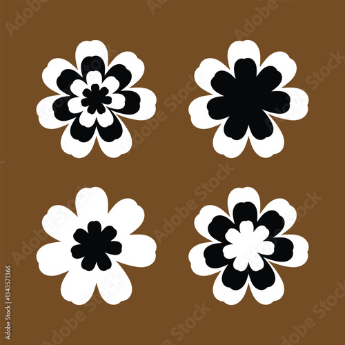 flower icon set 