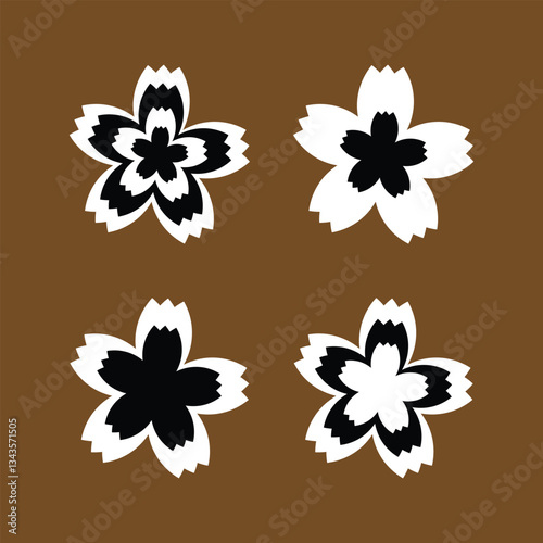 flower icon set 