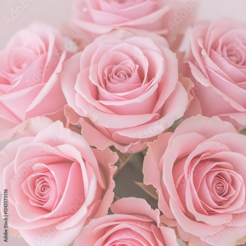 Elegant Pink Roses Bouquet – Romantic Floral Background for Love and Celebration