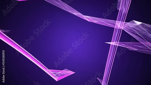 Video. Abstract background, neon lines,  ice crystals on a dark background. AI generative. The video shows neon lines moving on a dark background. Background for advertising.