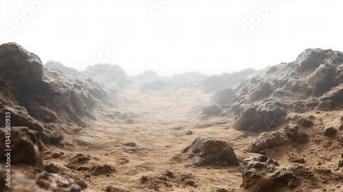 Brown Rocky Mars Surface Alien Planet Landscape Science Fiction Background Image