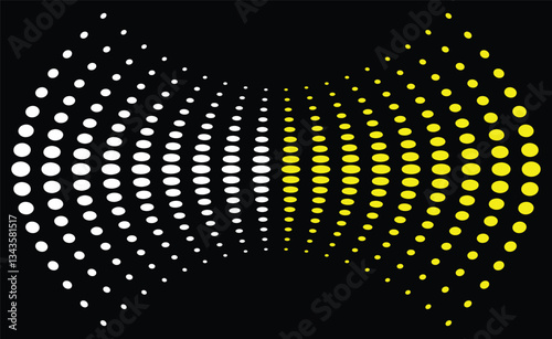 Colorful and color dotted halftone Black background. Vector-EPS 10