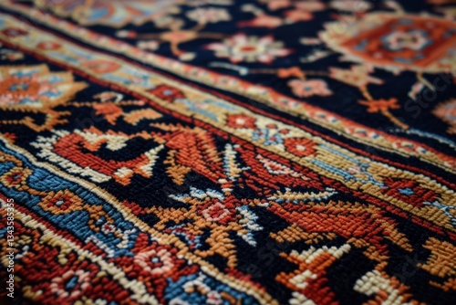 Traditional Carpet Showcasing Vibrant Patterns and Cultural Craftsmanship