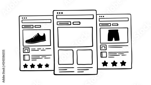 E-commerce Web Page Layout:
"Create a modern e-commerce homepage layout that emphasizes high-quality product images, intuitive navigation, and a seamless shopping experience. Include filters for categ