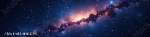 Celestial showcase with twinkling stars against inky blackness, stars, galaxy