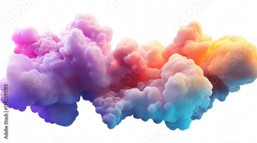 Vibrant 3D Render Abstract Fantasy Sky Background for Creative Design Projects