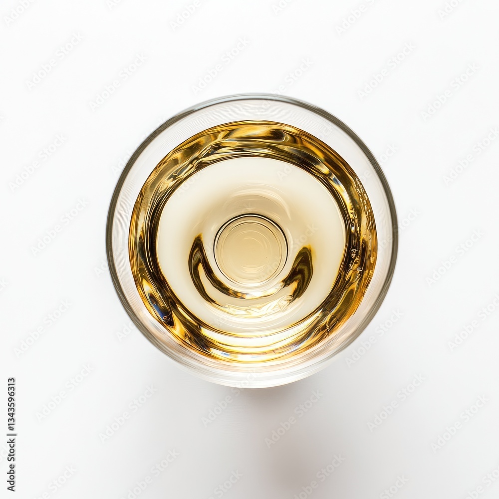 White wine glass, top view, white background, high-resolution photography, high detail, aestheticism, top lighting White wine glass, top view, white background, high-resolution photography, high detail, aestheticism, top lighting