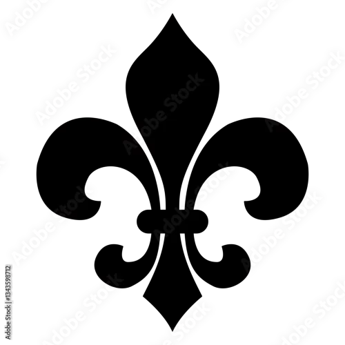 Obraz Icono plano silueta de flor de lis