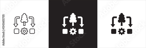 Natural resource icon. Company natural process production icons. Icon symbol compatible for business, management, logistic, asset, variable, material, process, asset. Vector illustration.