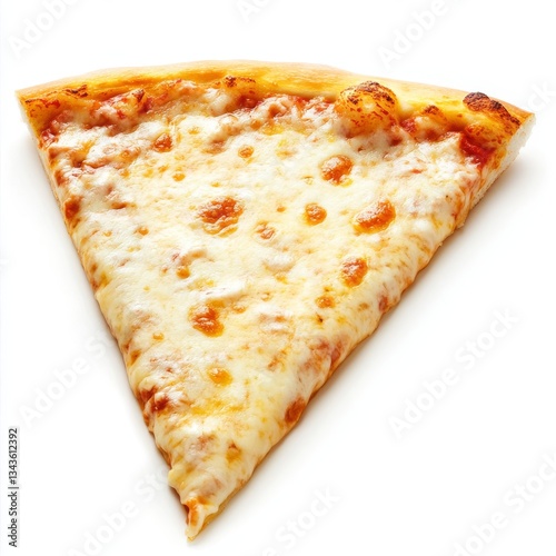 Slice of pizza isolated on a white background