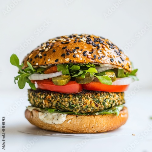 hamburger on a white background