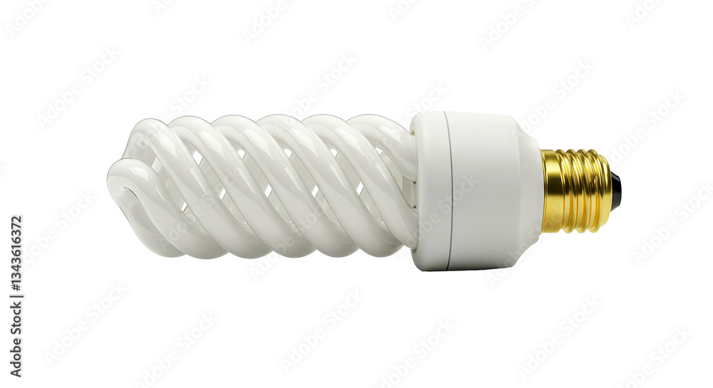 Isolated Spiral Light Bulb Isolated Spiral Light Bulb