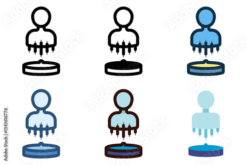 hologram technology icon vector illustration