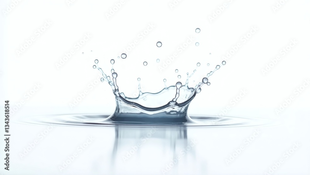 a close-up shot of a water crown splash with droplets and ripples a close-up shot of a water crown splash with droplets and ripples