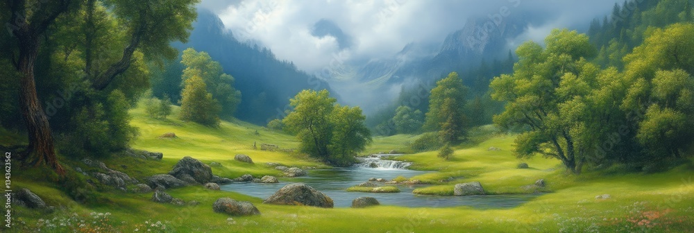 Mountain Valley Landscape