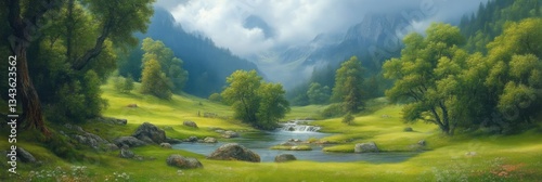 Mountain Valley Landscape