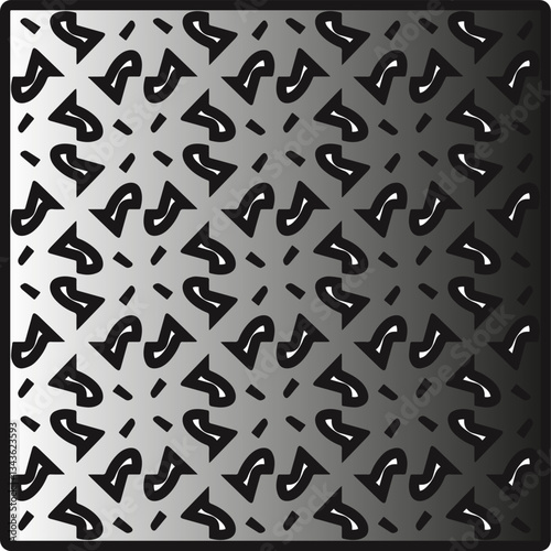 Silver metallic gradient with repeat Pattern . Abstract metallic background.