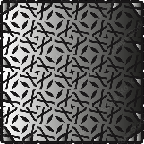 Silver metallic gradient with repeat Pattern . Abstract metallic background.