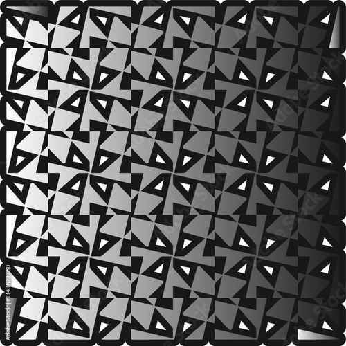 Silver metallic gradient with repeat Pattern . Abstract metallic background.
