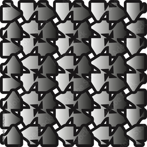 Silver metallic gradient with repeat Pattern . Abstract metallic background.