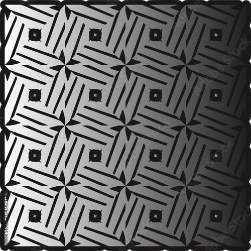 Silver metallic gradient with repeat Pattern . Abstract metallic background.