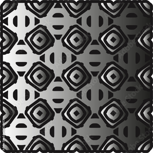 Silver metallic gradient with repeat Pattern . Abstract metallic background.