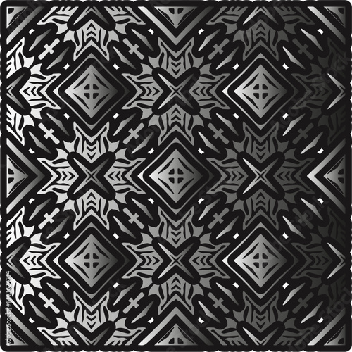 Silver metallic gradient with repeat Pattern . Abstract metallic background.