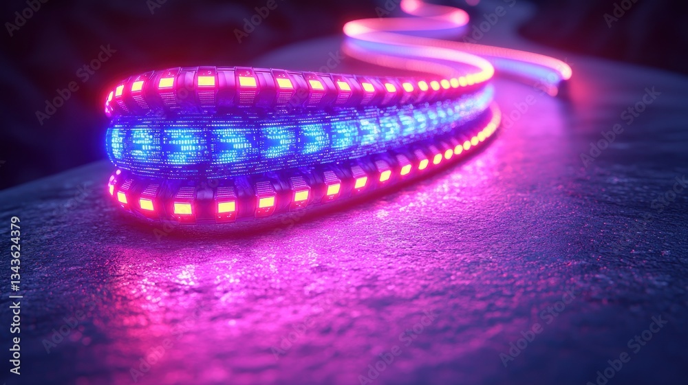 Neon LED Strip Lights: Futuristic Cyberpunk Vibe