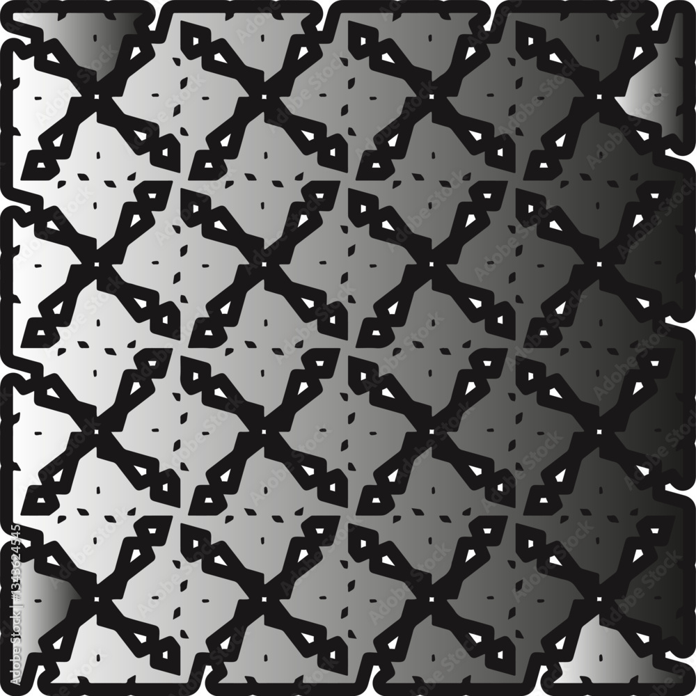 Fototapeta premium Silver metallic gradient with repeat Pattern . Abstract metallic background.