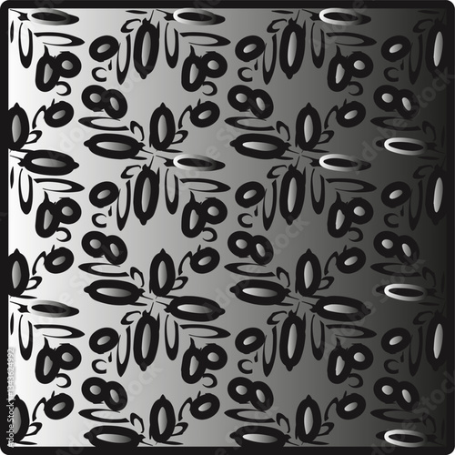 Silver metallic gradient with repeat Pattern . Abstract metallic background.