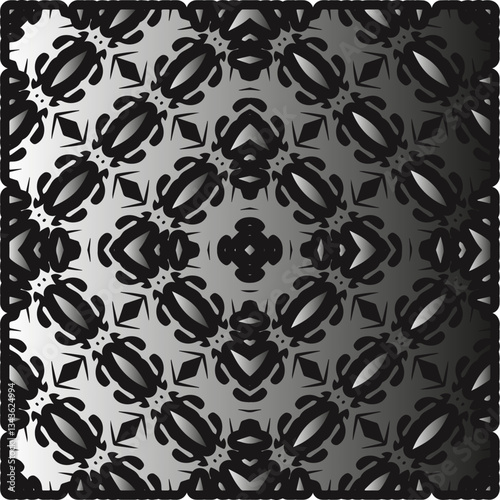 Silver metallic gradient with repeat Pattern . Abstract metallic background.