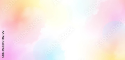 Dreamy rainbow pastel ombre watercolor background, perfect for digital art & design, summer, gradient