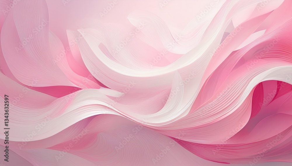 Obraz premium Abstract pastel pink and white background. Generated image