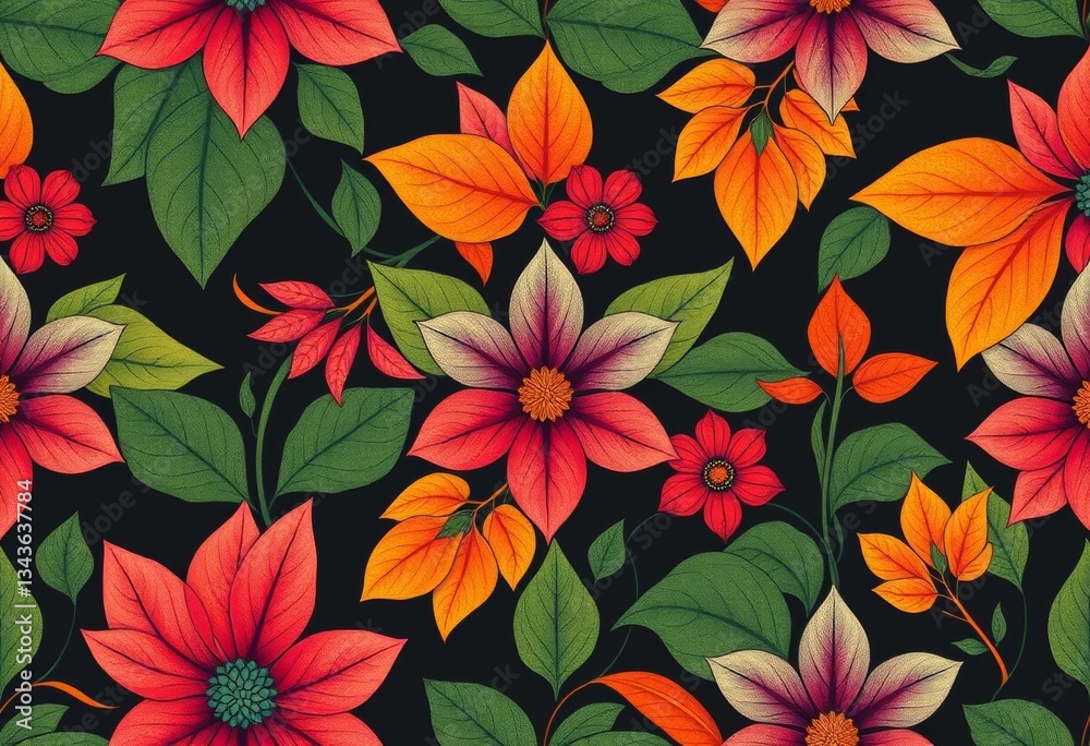 Geometric floral Art Nouveau seamless pattern Retro decorative leaves texture, stylish vector background, texture, plant Geometric floral Art Nouveau seamless pattern Retro decorative leaves texture, stylish vector background, texture, plant
