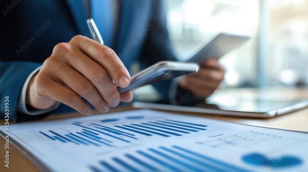 A consultant presenting business improvement strategies to a group of executives. A consultant presenting business improvement strategies to a group of executives.