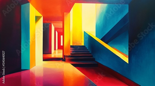 Vibrant Bright Light Patterns in Bold Diagonal Colors for Design Projects