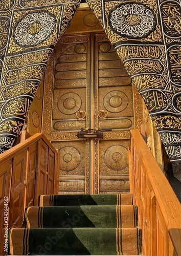 Fotografía The door to the Kaaba, the holy city of Mecca