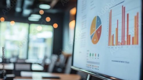 A pitch deck presentation to investors in a modern conference room.