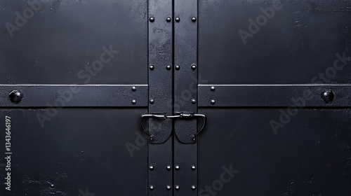 metal door with metal handle