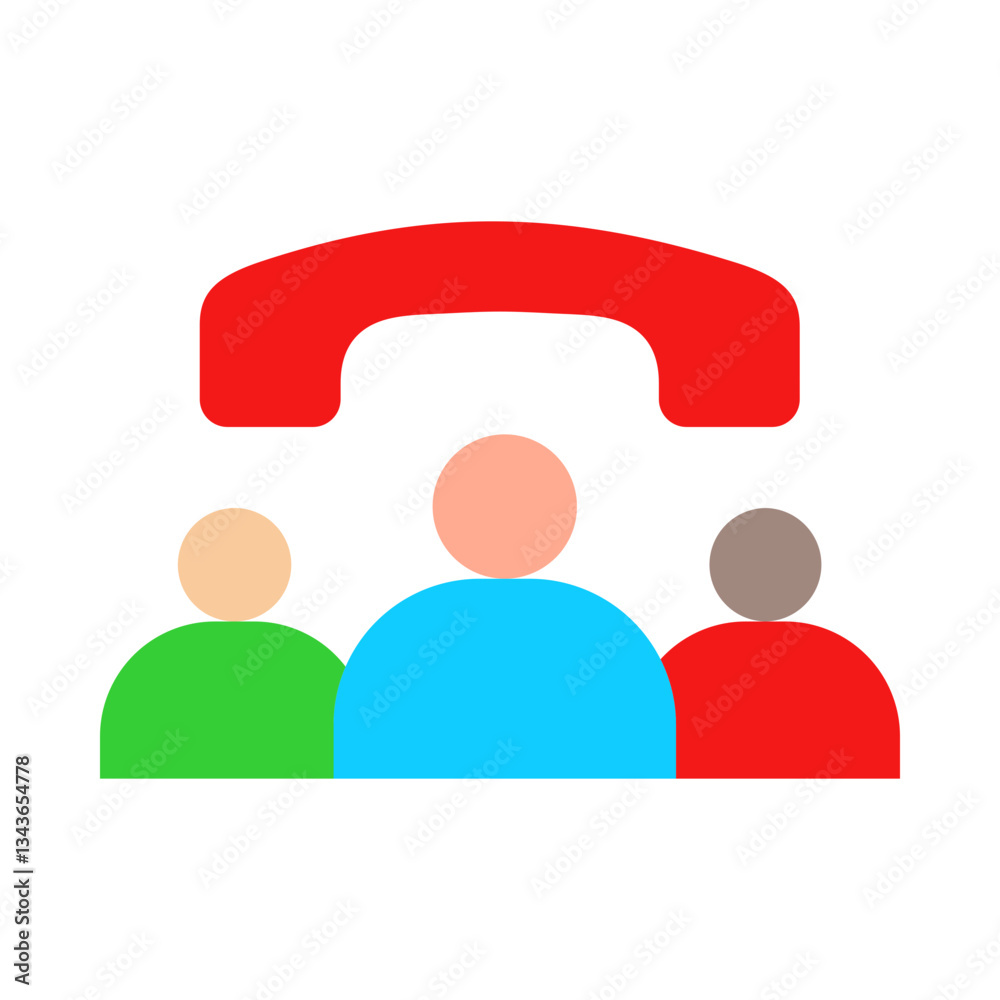 Call Queue flat icon Call Queue flat icon