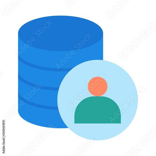 Customer Database flat icon