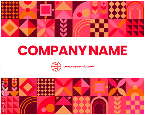 Mosaic Pattern Business Card.
Business Card Vector Design.
Modern Mosaic Card Template.
Creative Mosaic Business Card.