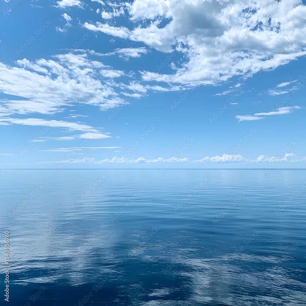 Photo of Calm Ocean Water under a Blue Sky Photo of Calm Ocean Water under a Blue Sky