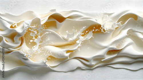 Creamy Milk Splash Abstract photo