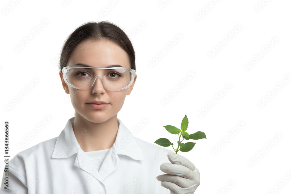 German female environmental scientist isolated on transparent white background German female environmental scientist isolated on transparent white background