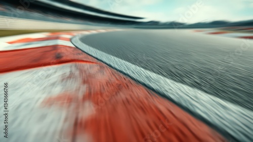 Dynamic Race Track Close Up with Motion Blur