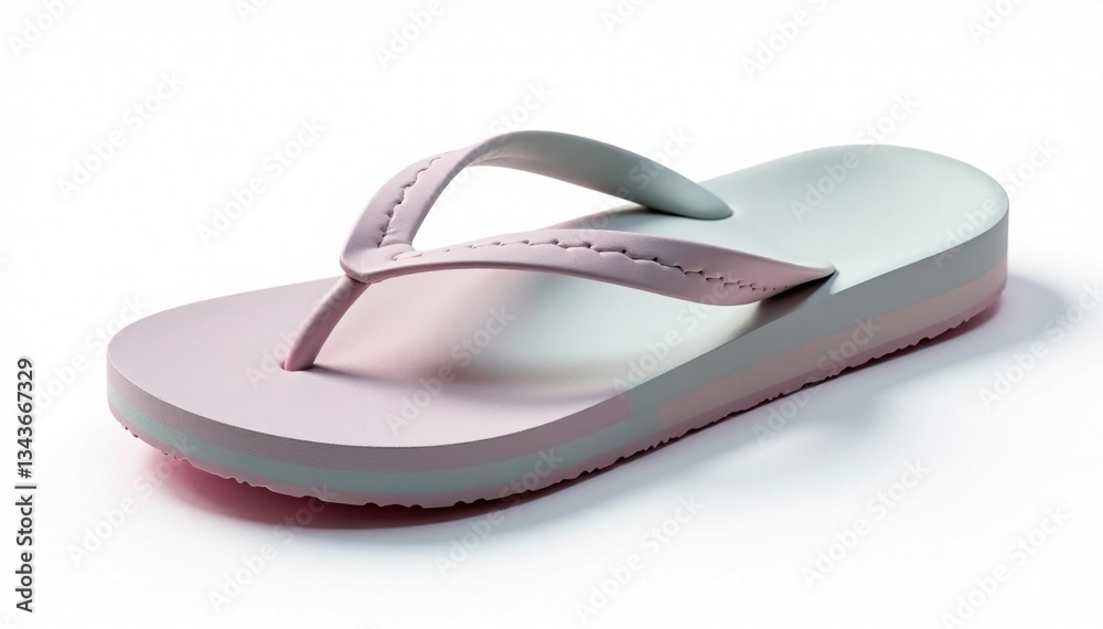 A single flip-flop isolated on white background , minimal, thongs A single flip-flop isolated on white background , minimal, thongs