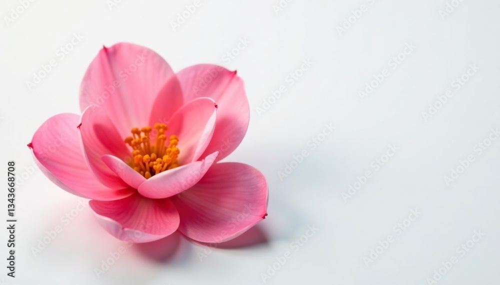Fototapeta premium Delicate flower petals unfolding on white background, blossom, blooms
