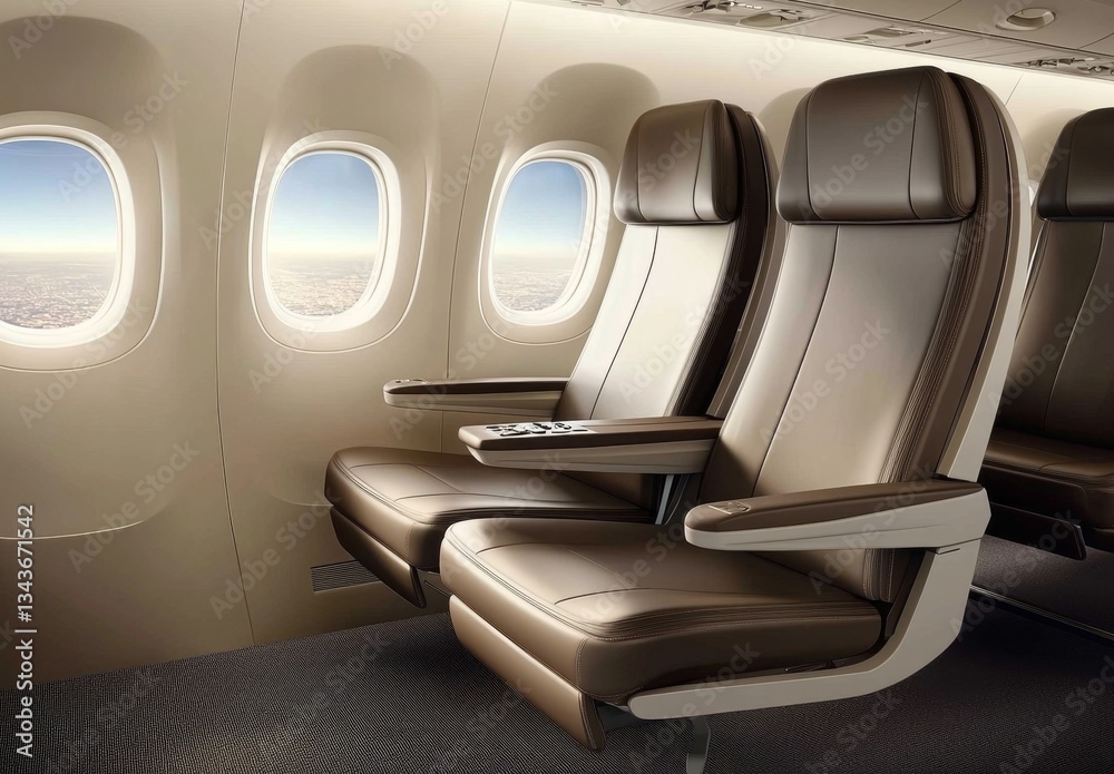 Airplane Seat with Unique Interior Design Airplane Seat with Unique Interior Design