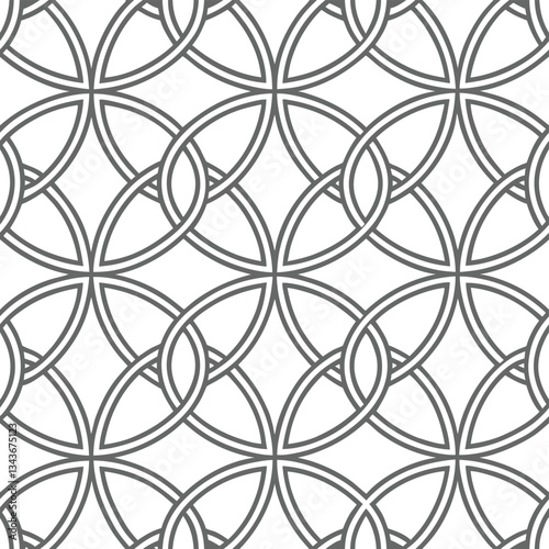 Seamless Geometric and Optical Illusion Patterns in Black and White